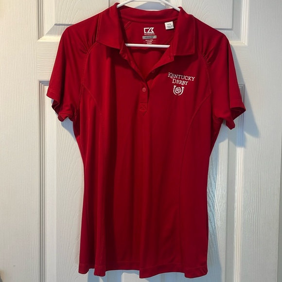 Cutter & Buck women’s M Kentucky derby short sleeved collared shirt - Picture 1 of 7